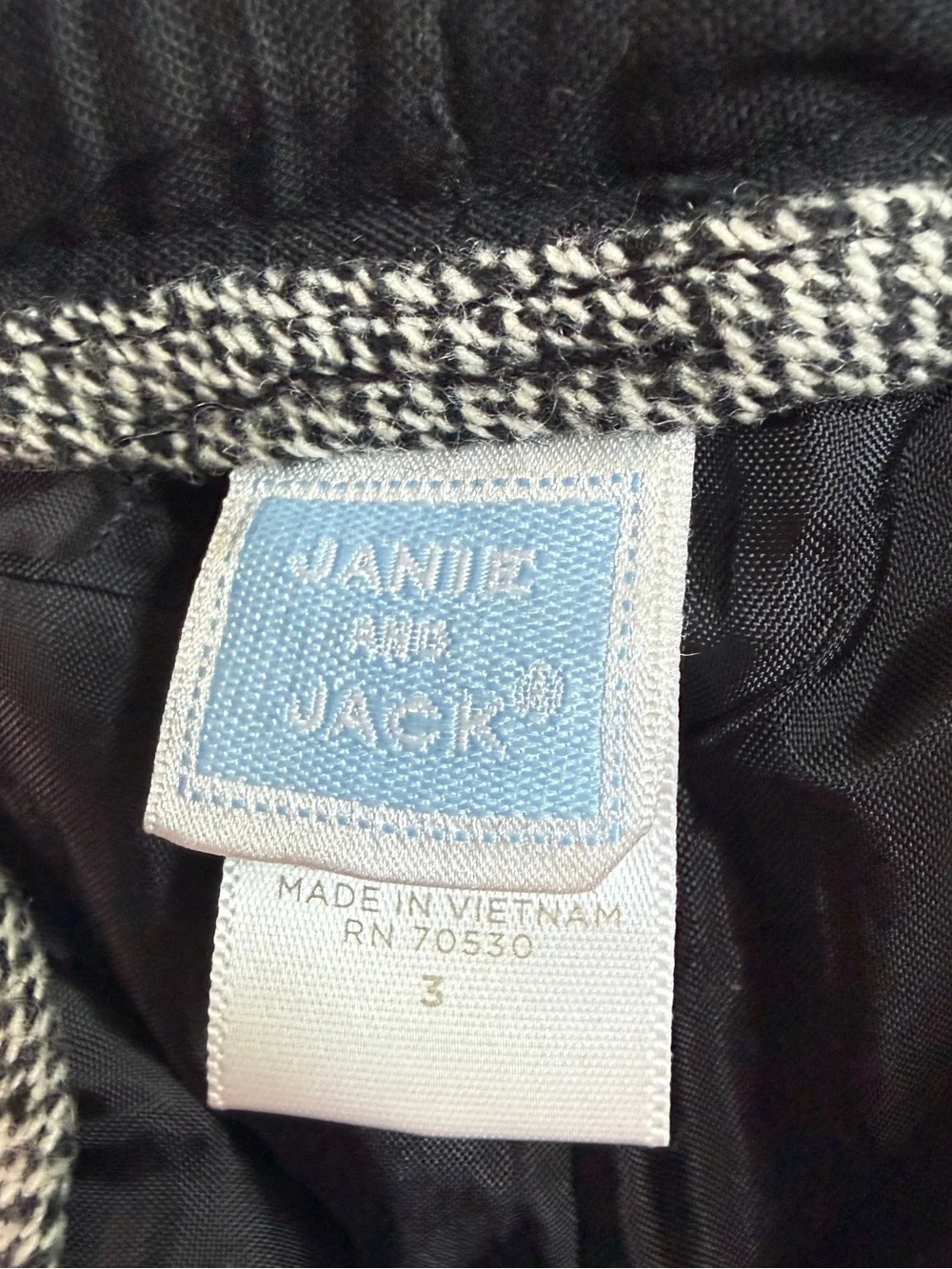 Janie and Jack Boys Tweed Trousers Gray Herringbone Dress Pants Sz 3T